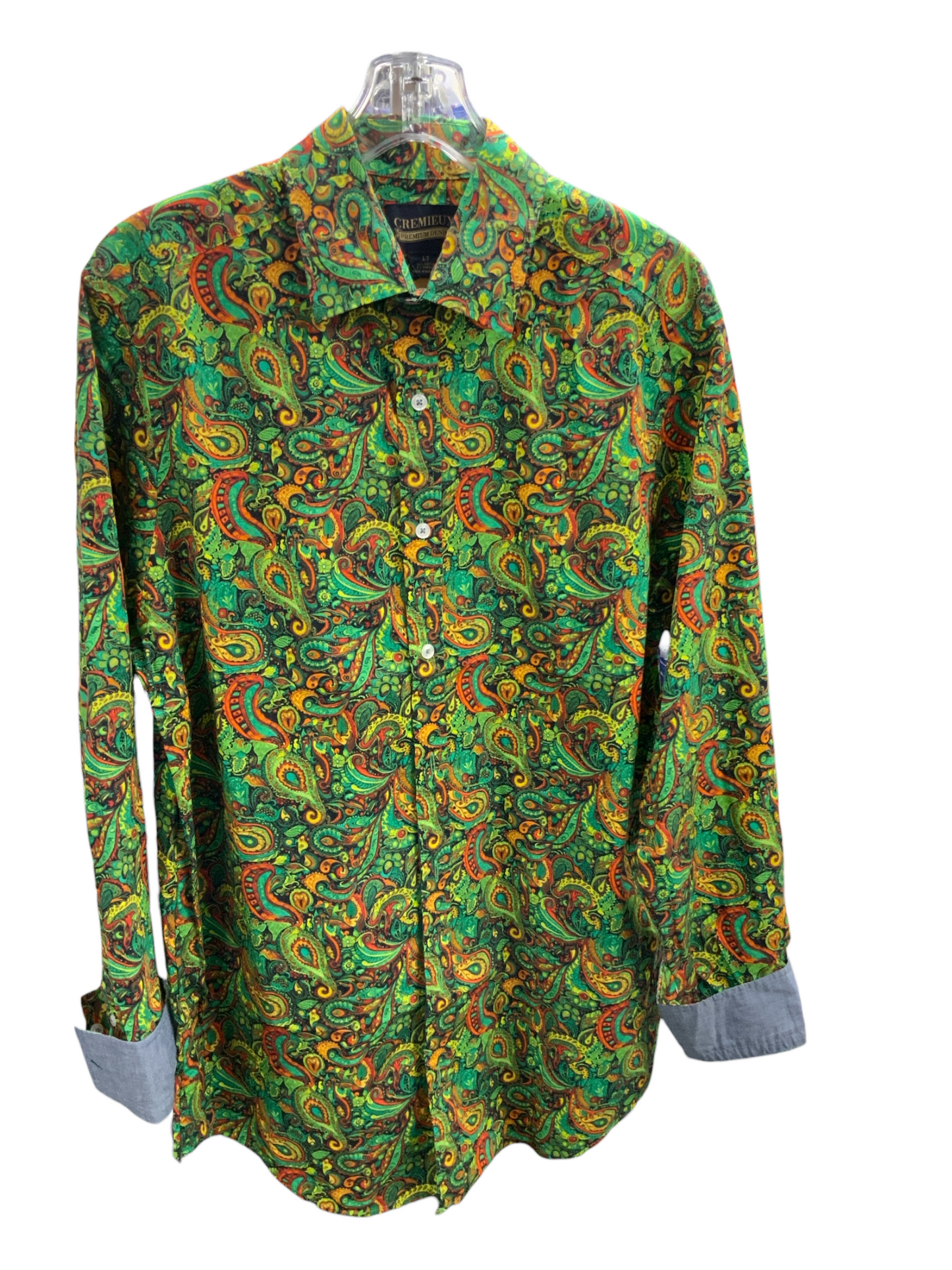 NWT Cremieux Men's Shirt Green/Multi L/T