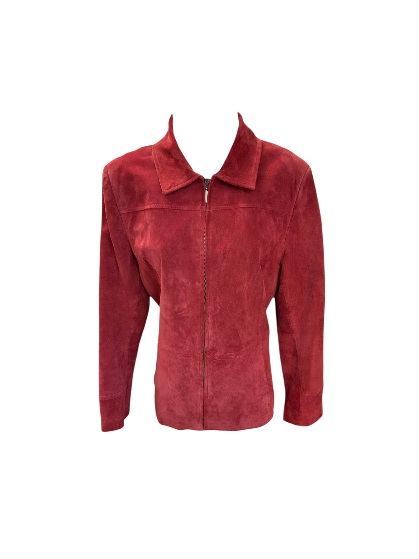 St Johns Bay Women's Suede Jacket Red M