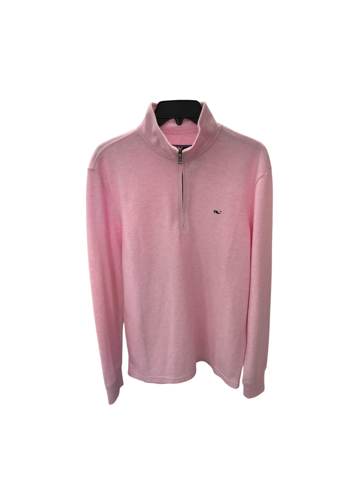 Vineyard Vines Men's 1/4 Zip Pink White S