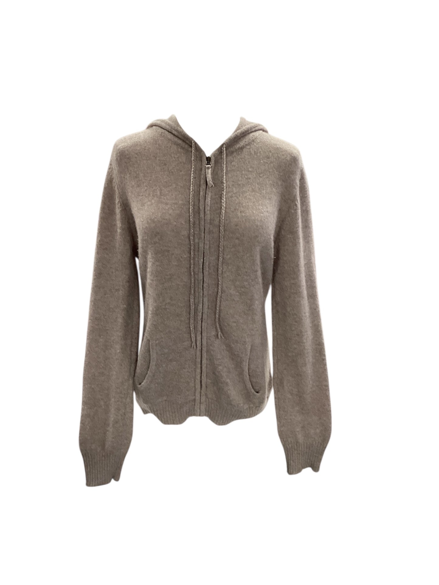 Claudia Nichole Women's Cashmere Hood Sweater Latte M