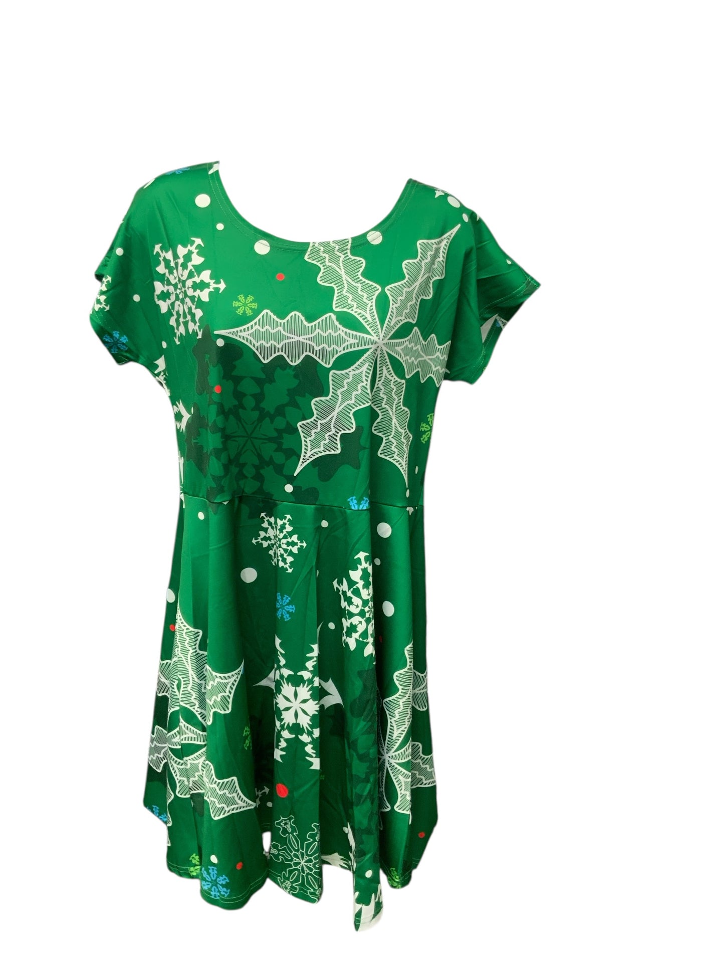 NEW CowCow Women's Dress Green Holly XL