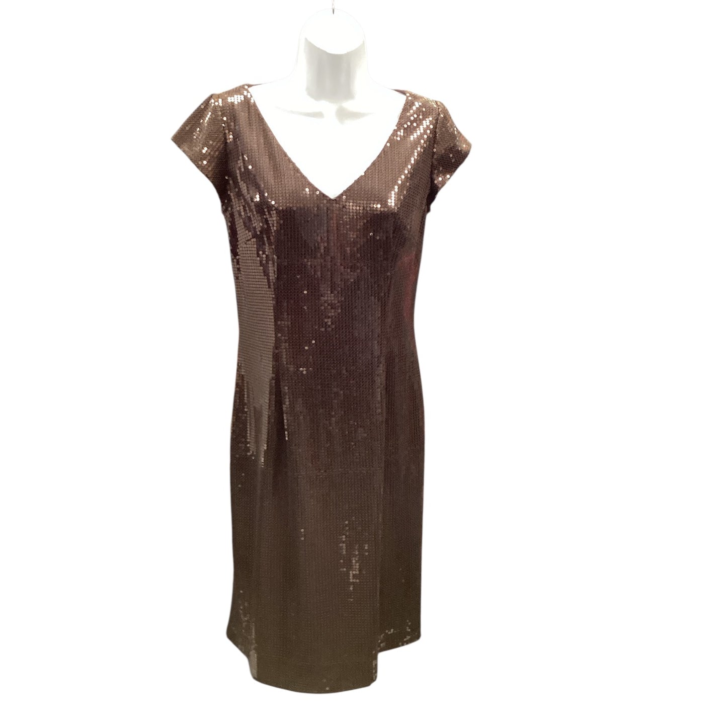 Chetta B Women's Dress Brown Sequin 6=S