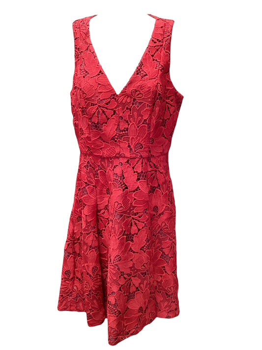 White House Black Market Women’s Red Crochet Dress 2
