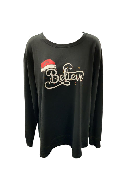 Women's Believe Tee Black 2X