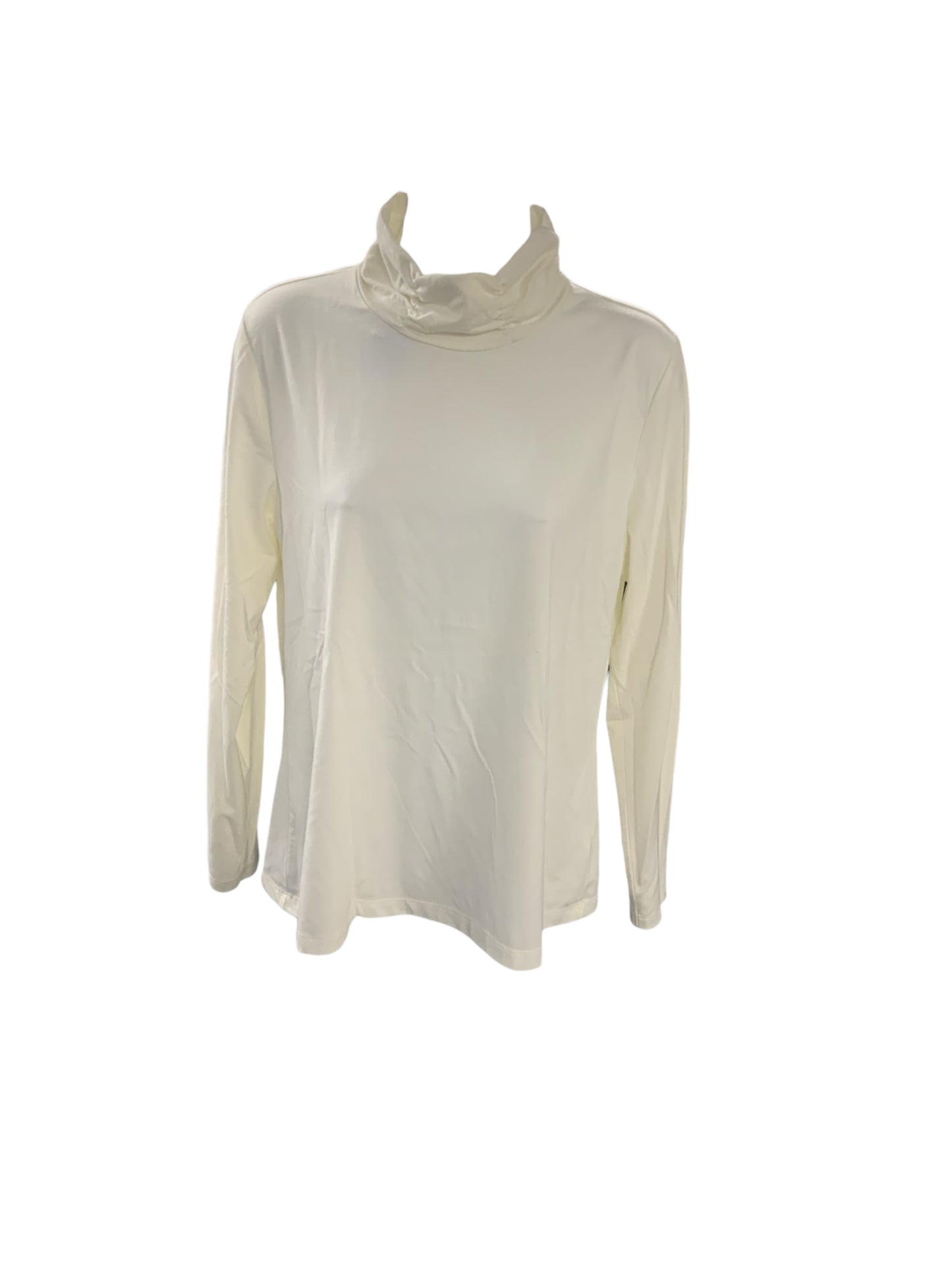 Turtleneck Women's Long Sleeve Shirt White M
