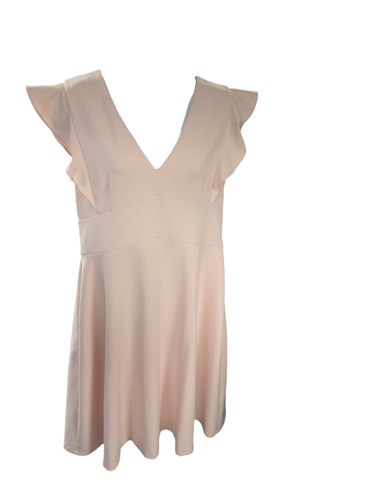 DKNY Women's Dress Pink Ruffle 14=L