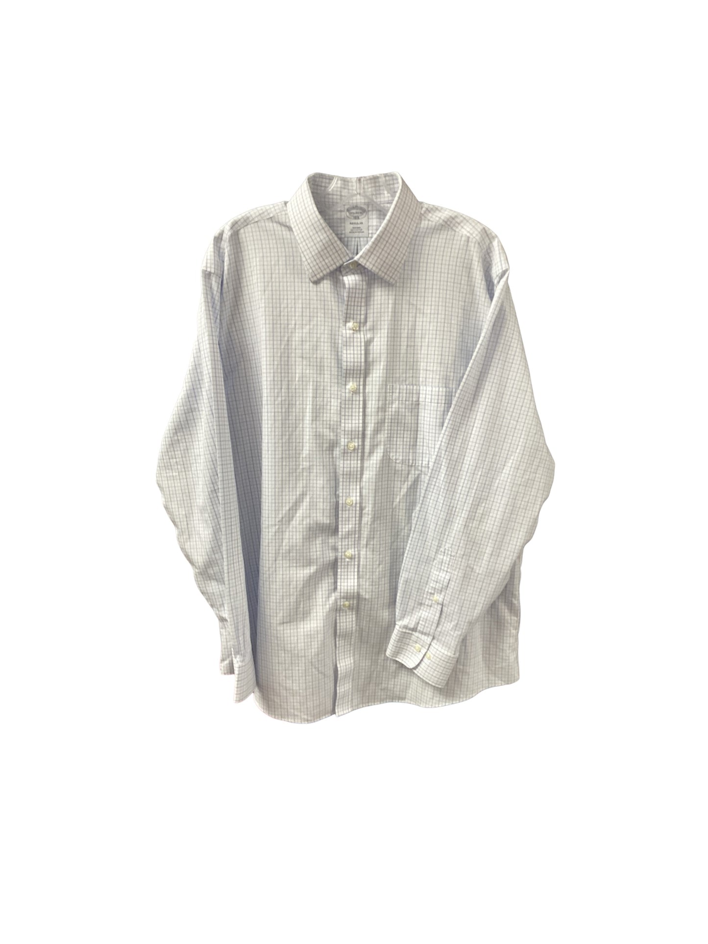 Brook Brothers Men's Shirt White Stripped XL