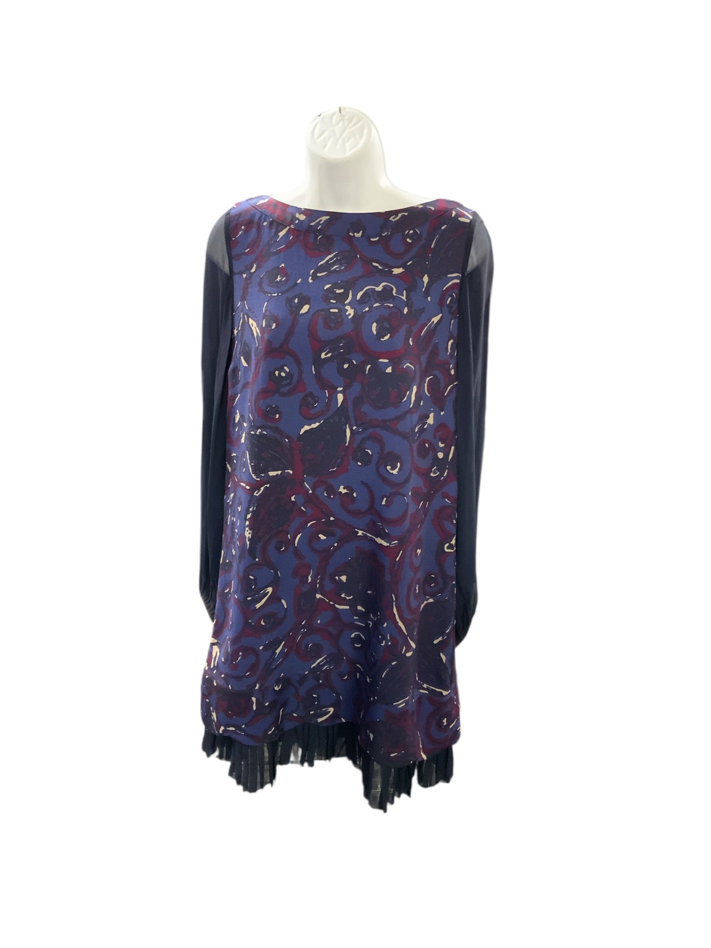 Tory B Women Dress Navy/Purple Multi Size 6