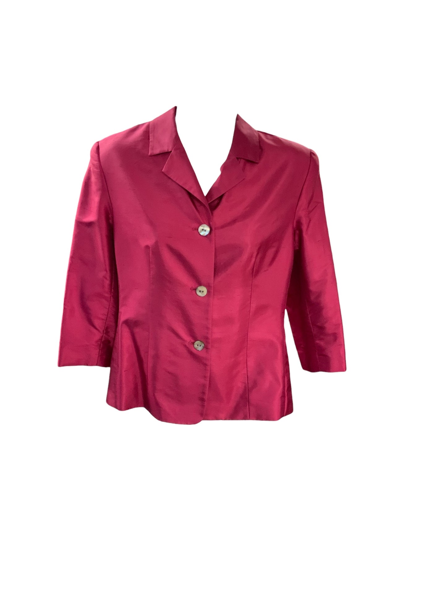 Casual Corner Women's Jacket Berry Silk 6=S