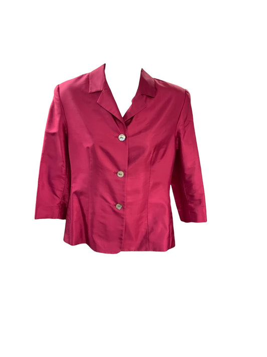 Casual Corner Women's Jacket Berry Silk 6=S