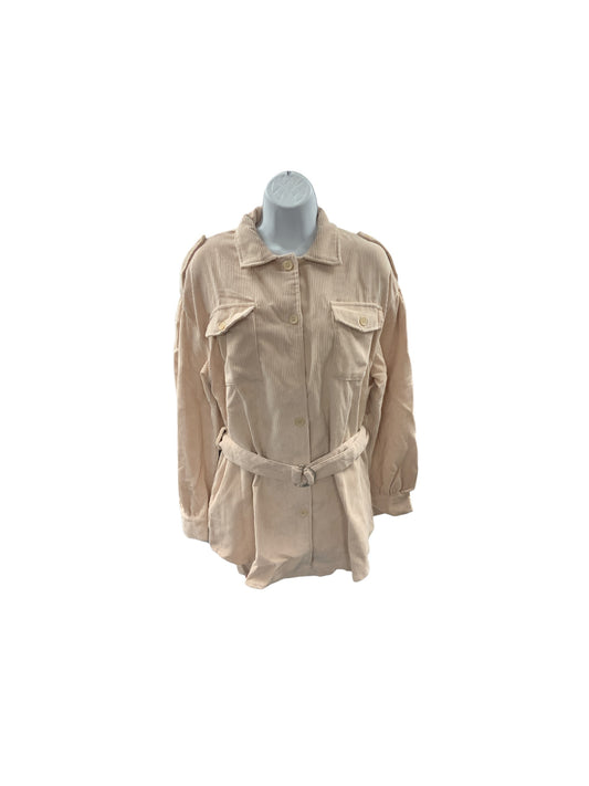 Eilly Bazar Women's Shacket Khaki Cord M