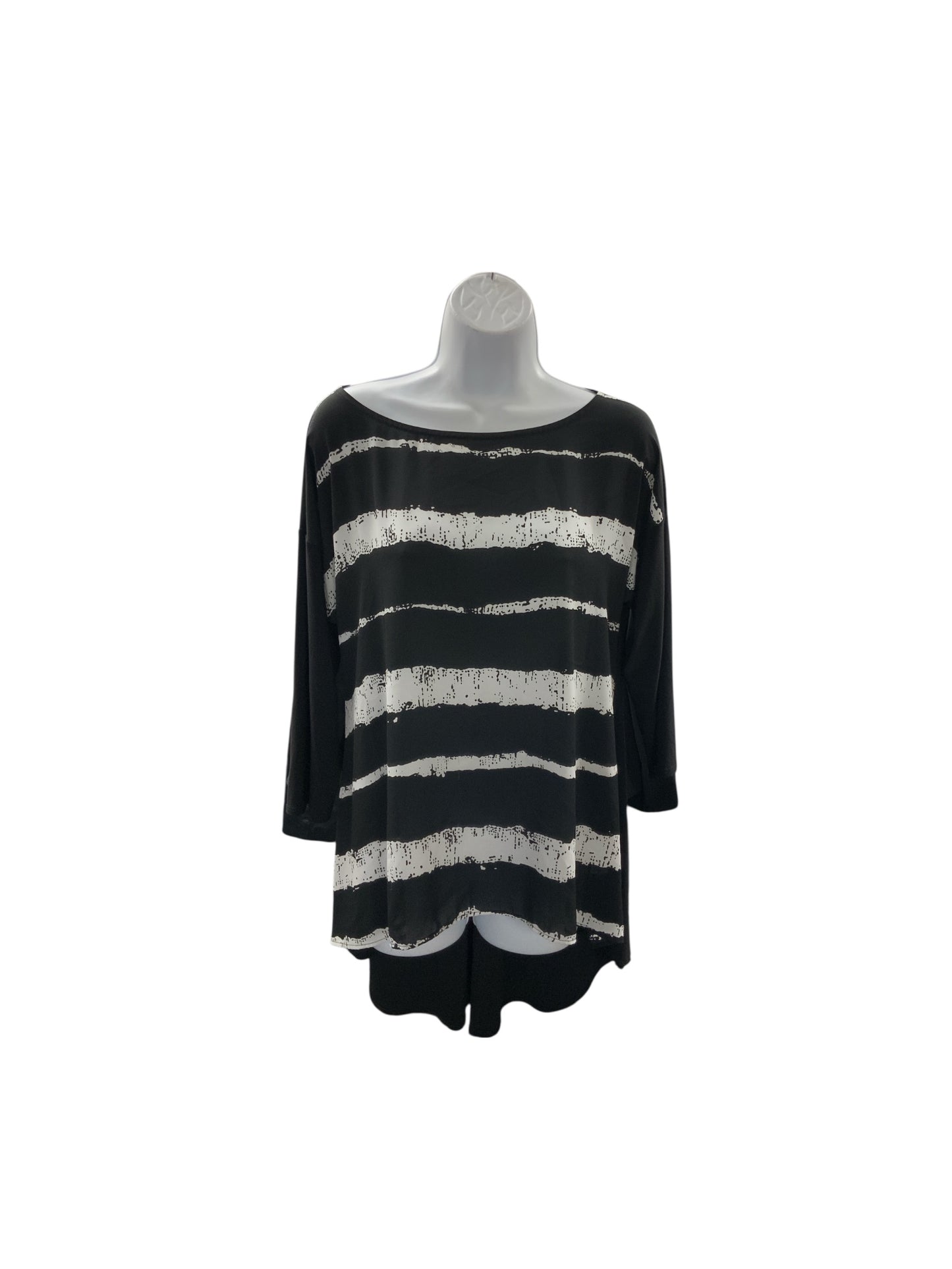 Joseph Ribkoff Women's Stripe Tunic Black 10=M