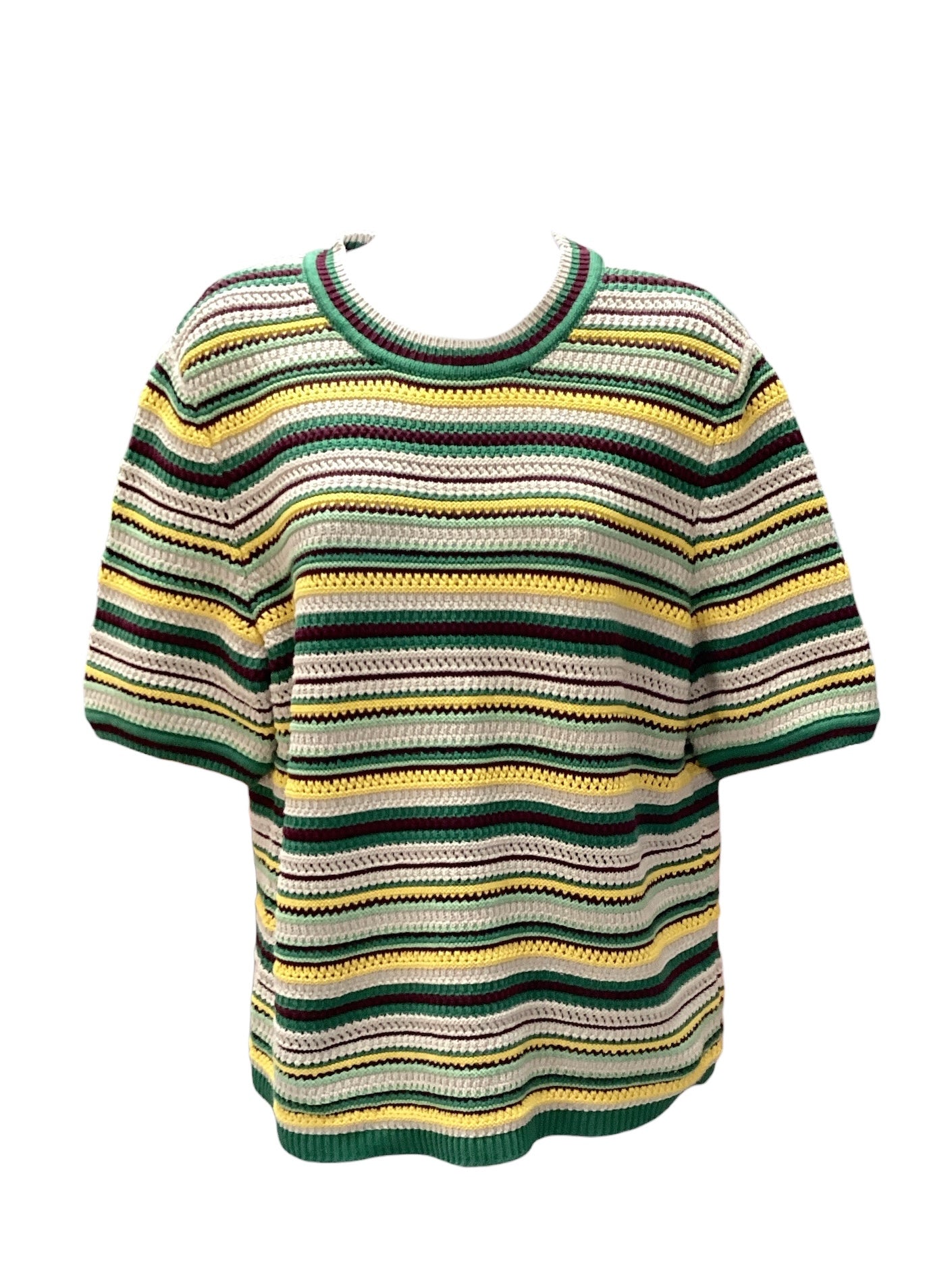 Akris Punto Women's Sweater Green Stripe XL