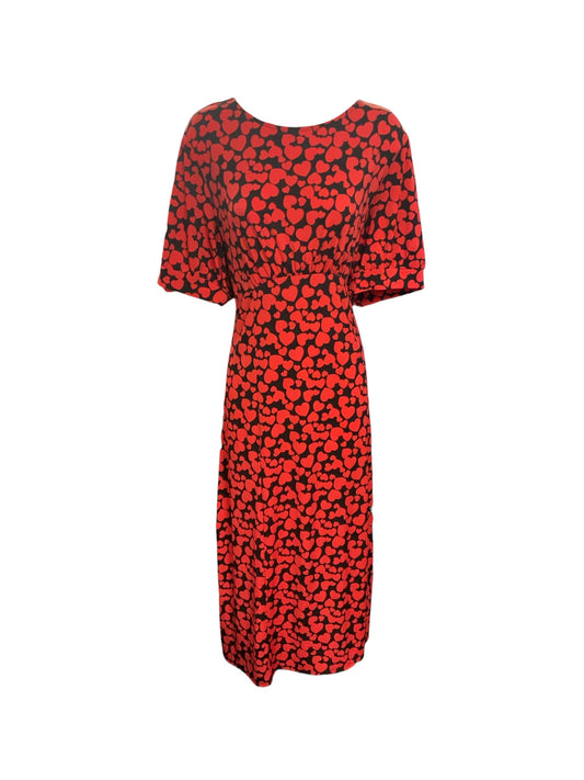 Est. 1946 Women's Dress Red/Black Heart Pattern 18/20W