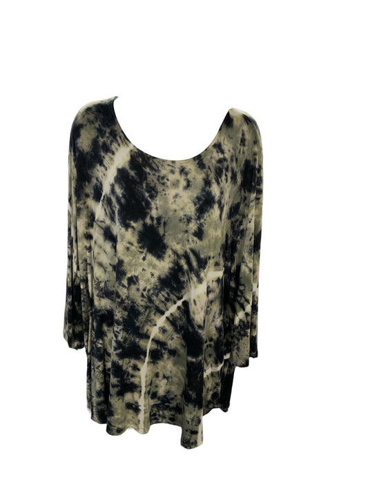 Karen Kane Women's Top Green Dye 3X