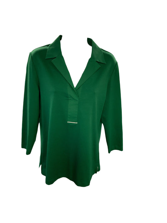 Lafayette 148 Women's Silk Tank Green M