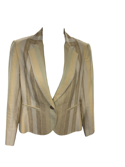 Lafayette 148 Women's Blazer Khaki Linen 4=S