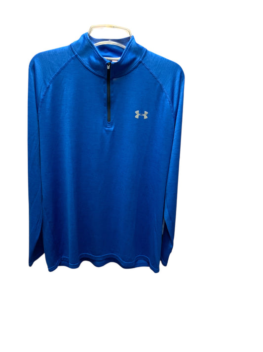 Under Armour Men's 1/4 Zip Royal HeatGear L