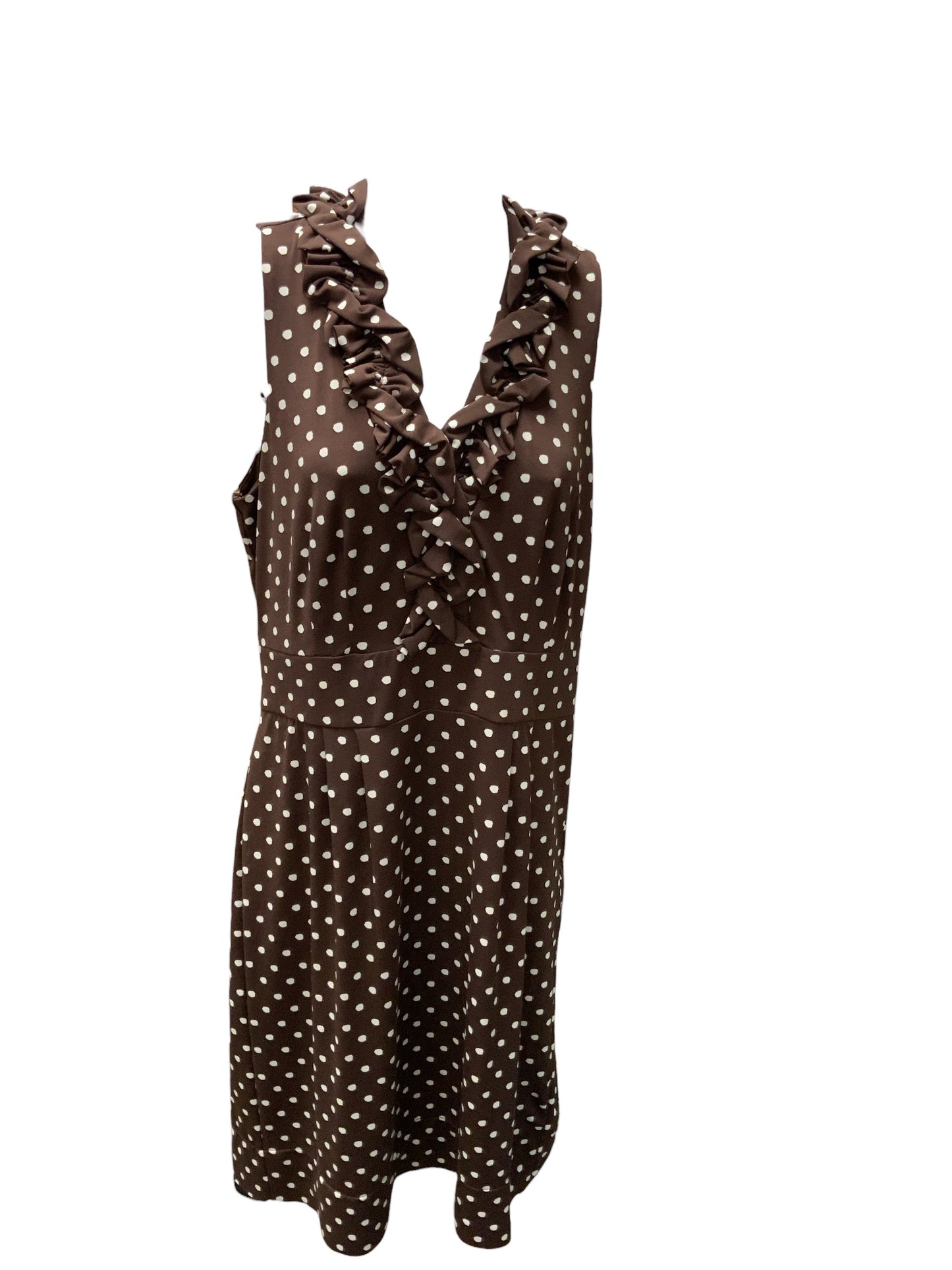 Just Taylor Women's Dress Brown Dot 8=M