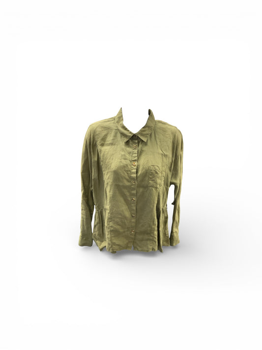Holding Horses Women's Blouse Olive Linen XS