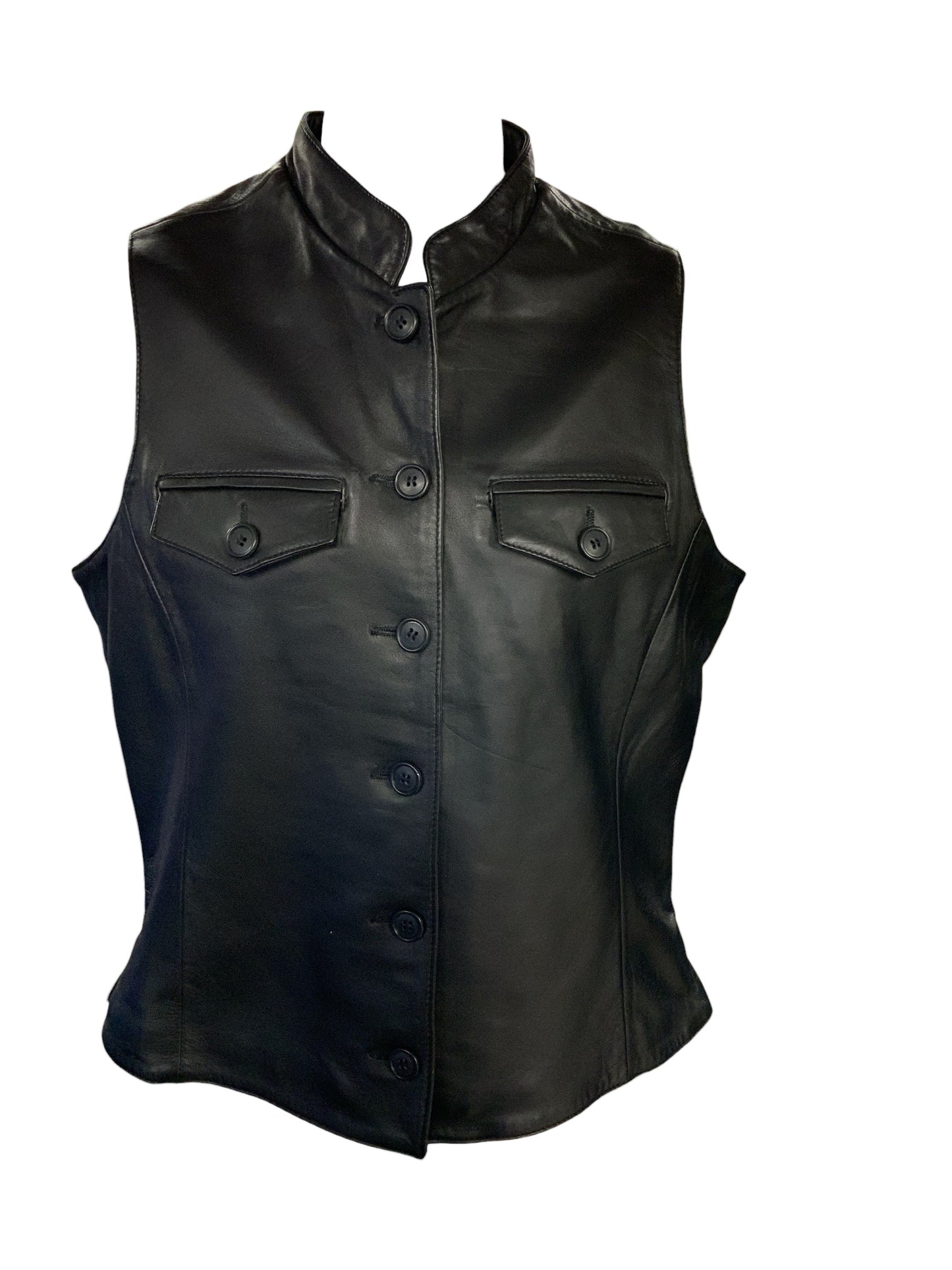 Harold's Women's Leather Vest Black L