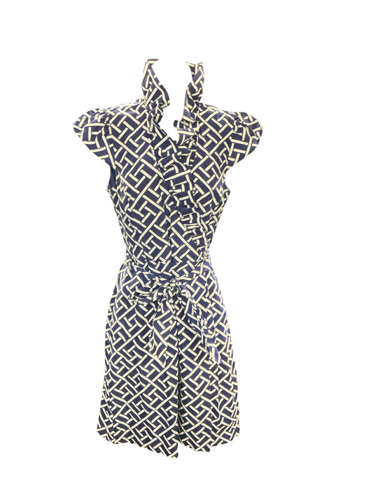 Elizabeth McKay Women's Dress Navy Ruffle S