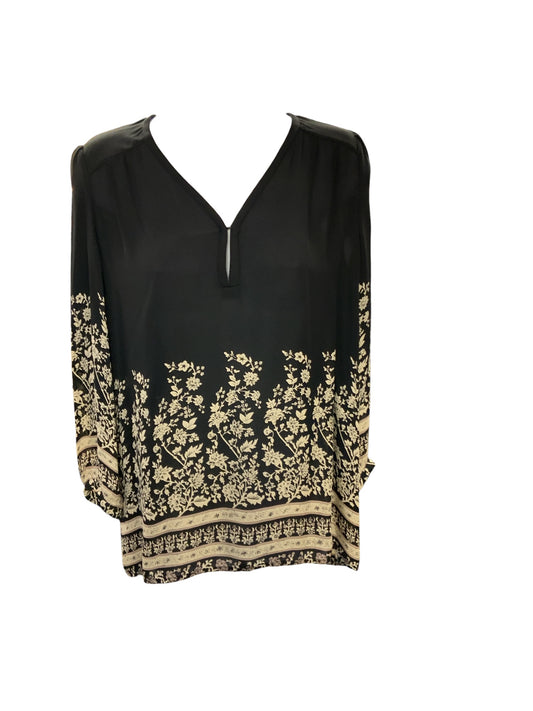 Joie Women's Blouse Black Tan XS