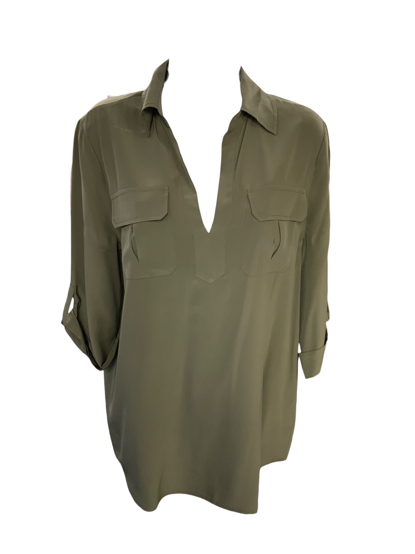 Acrobat Women's Silk Blouse Olive S