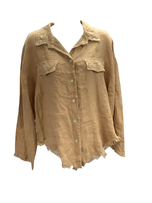 Milio Milano Women's Linen Blouse Beige S