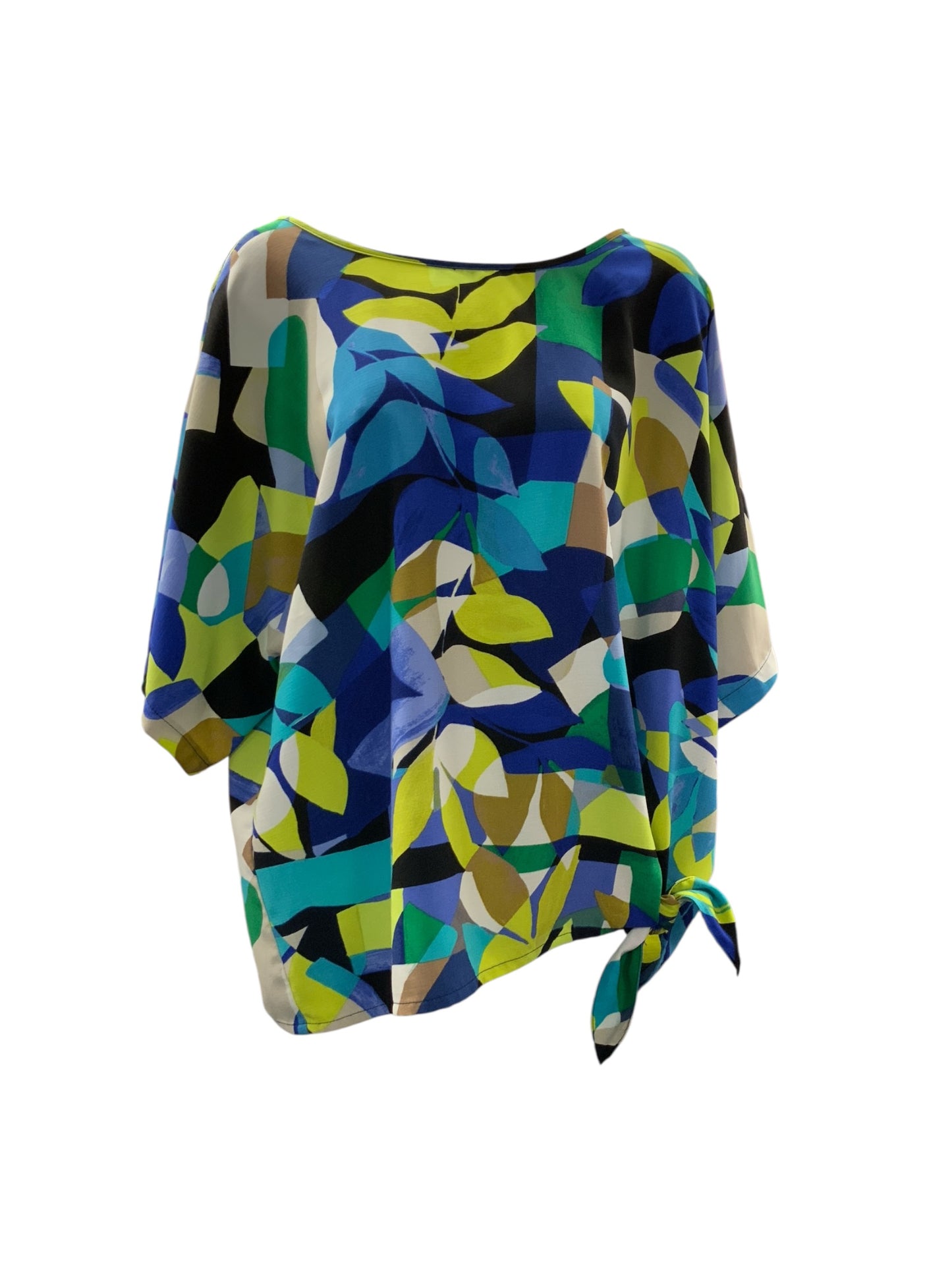 Joseph Ribkoff Women's Top Blue Geo 12=L