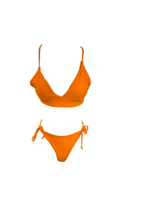 NWT Double Zero Women's 2pc Bikini Mandarin L