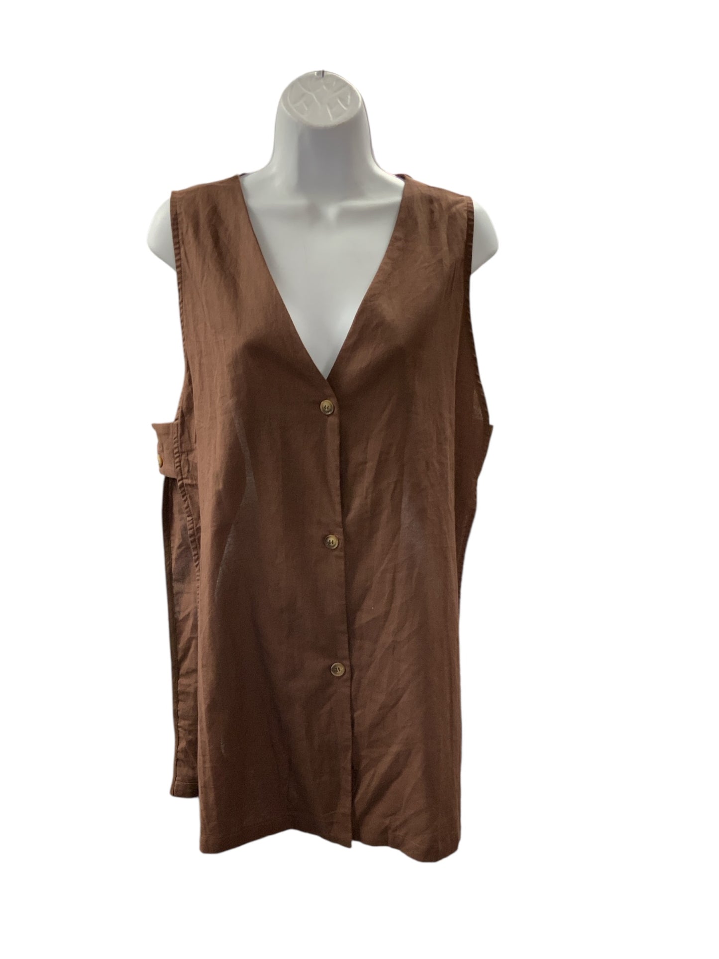 NWT Commense Women's Vest/Top Brown XL