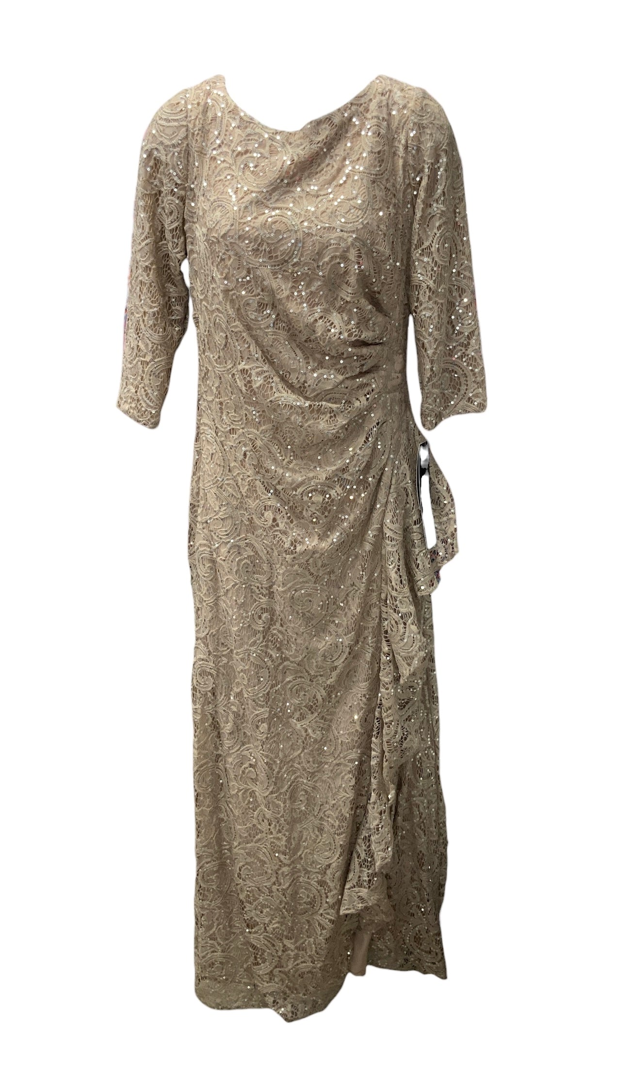 NWT Alex Evenings Women's Gown Buff 8 P
