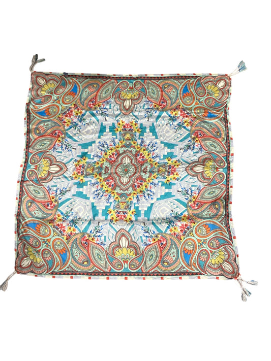 Johnny Was Women's Silk Scarf Turq Multi O/S