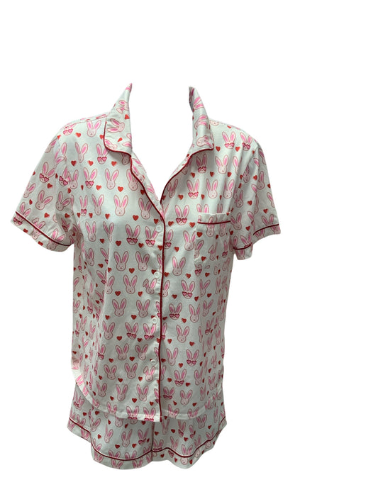 Women's 2pc Bunny Ear PJ Short S