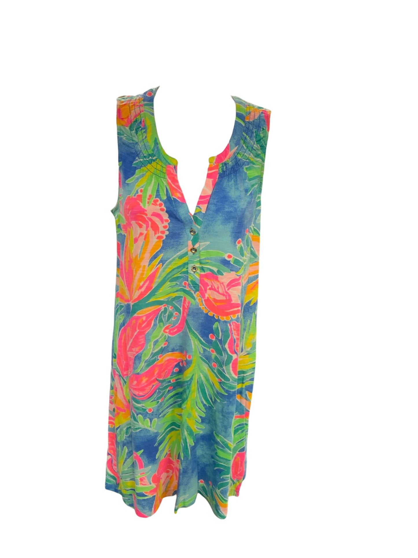 Lily Pulitzer Women's Dress Blue Multi S