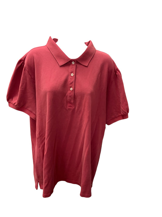 NWT Pomander Place Women's Polo Red 2X