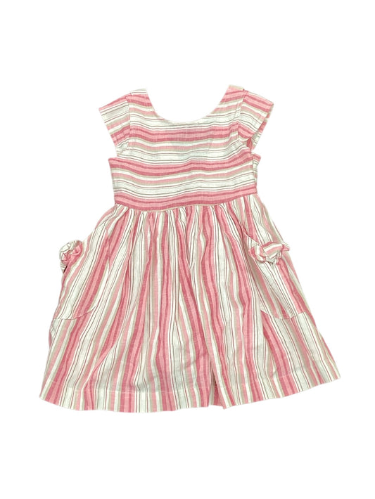 Mayoral Girls Pink Striped Dress 5