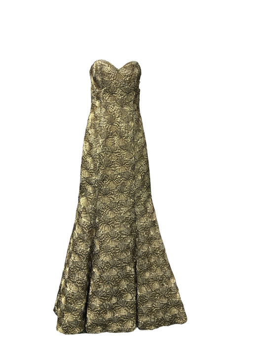 NWT Jovani Women's Gown Gold Circle 8=M