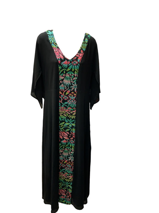Elaine Turner Women's Caftan Black Tropical XS
