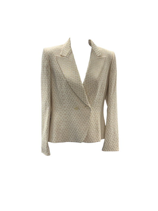 Tahari Women's Blazer Cream Diamond 4=S