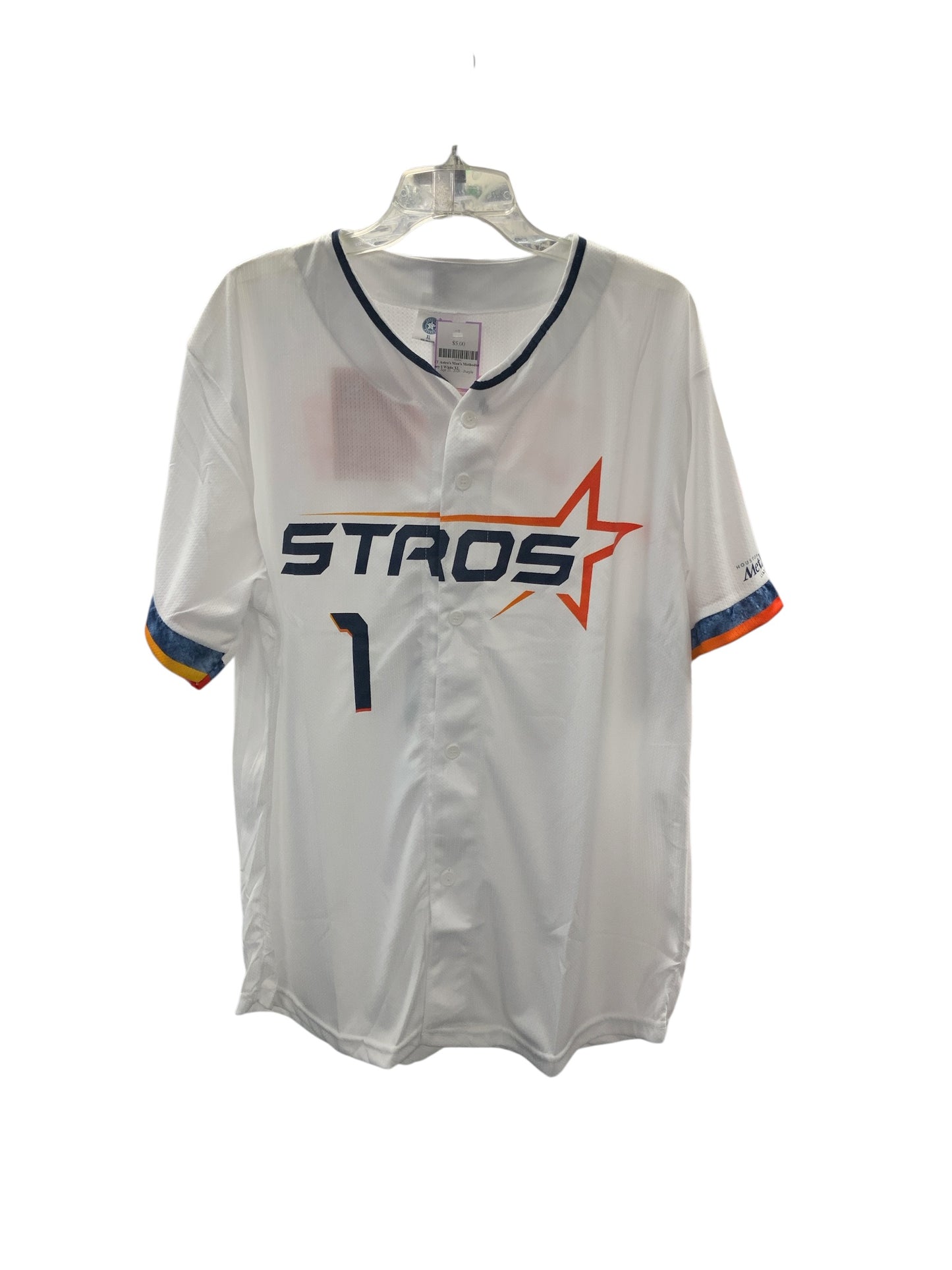 NWT Astro's Men's Methodist Jersey 1 White XL