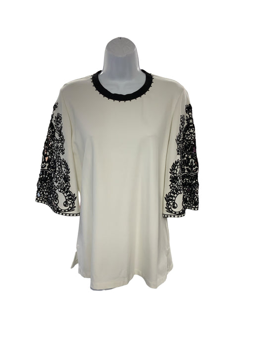Kobi Halpern Women's Blouse White Black M