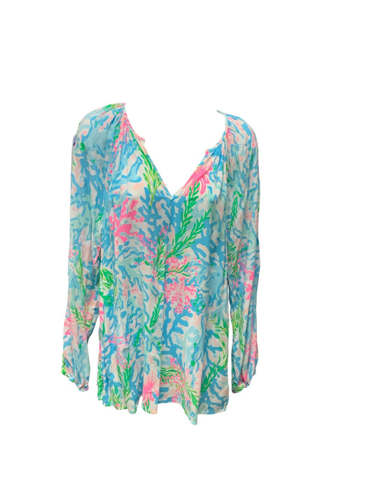 Lilly Pulitzer Women's Blouse Blue L