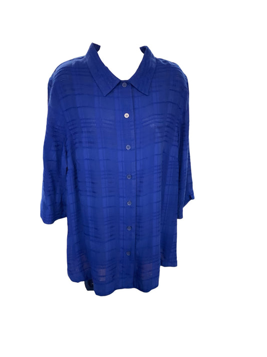 NWT Allison Daley Women's Blouse Blue 16