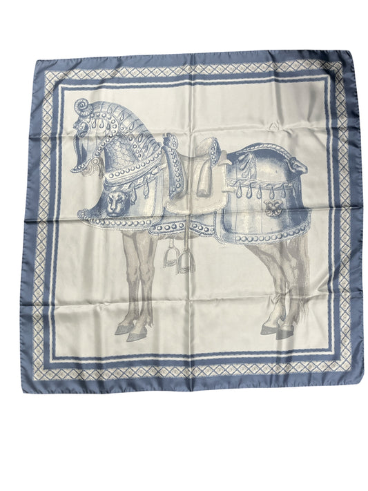 NWT Reales Sitios de Espana Silk Scarf Blue