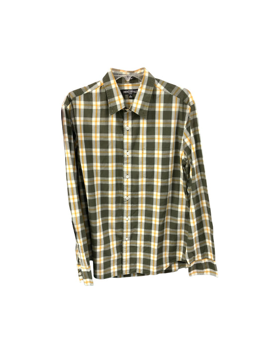 J Crew Men’s Shirt Olive Yellow L