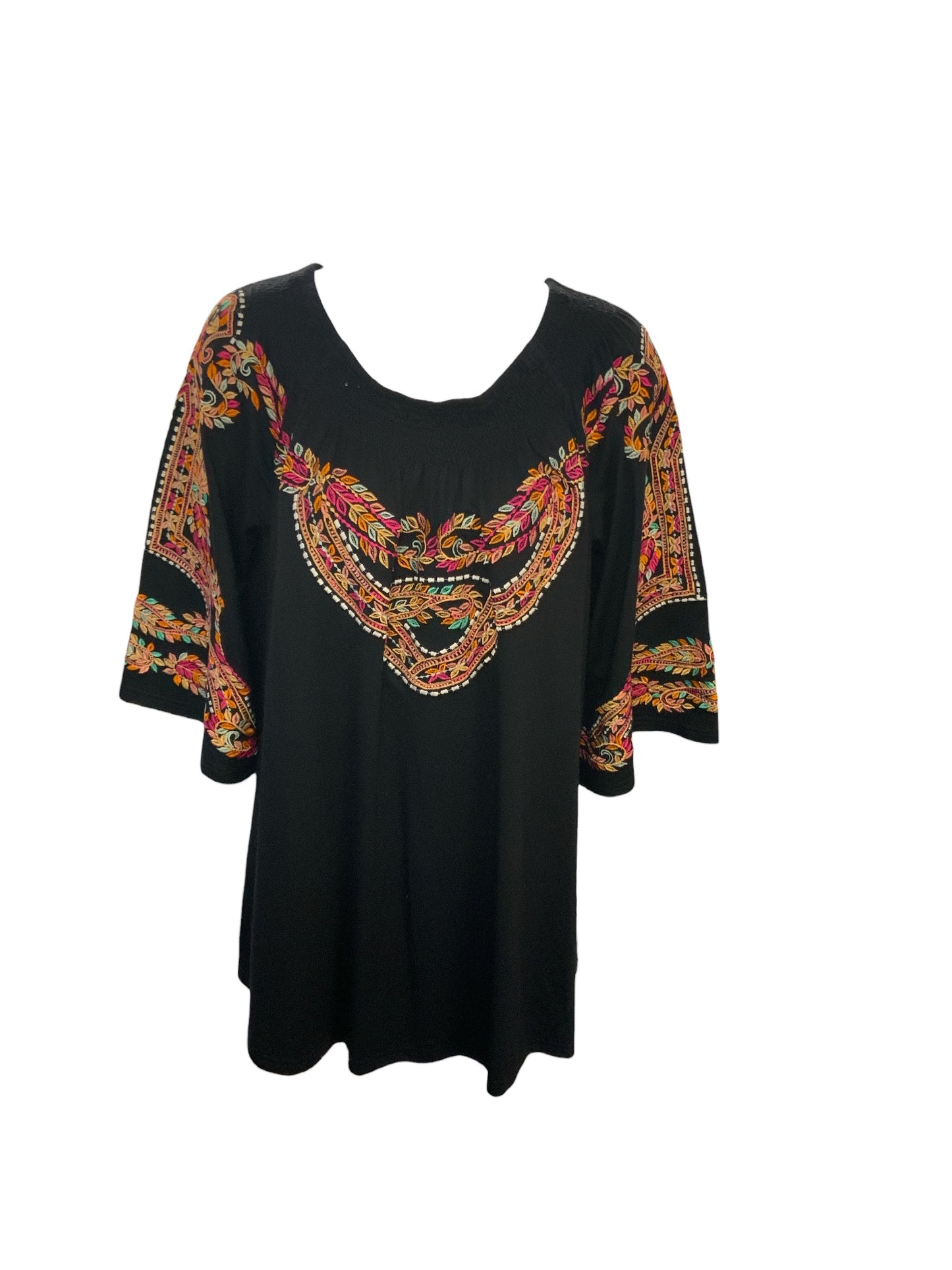 NWT Vintage Collection Women's Blouse Black Orange L
