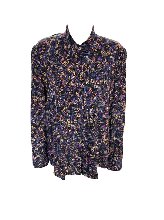 Saloni Women's Silk Blouse Purple 6=S