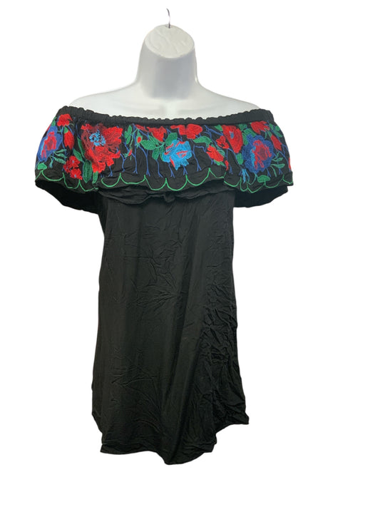 Umgee Women's Blouse Black Multi S